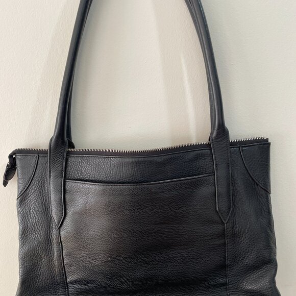 Lodis Leather Tote  Black Tablet Leather Travel Purse Bag Tote Luggage Sleeve - Picture 4 of 4